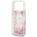 iPhone 18 Pro Max/17 Pro Max Guess Resin Bottom Glitter MagSafe-deksel - rosa