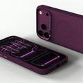 iPhone 18 Pro Max/17 Pro Max Mutural magnetisk hybrid deksel med bølgemønster – kirsebærrød
