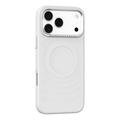 iPhone 18 Pro Max/17 Pro Max Mutural magnetisk hybrid deksel med bølgemønster – hvit