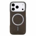 iPhone 18 Pro Max/17 Pro Max Slankt magnetisk deksel i karbonfiber - brun