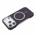 iPhone 18 Pro Max/17 Pro Max Slankt magnetisk deksel i karbonfiber - lilla