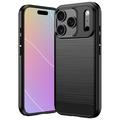 iPhone 18 Pro Max Børstet TPU-deksel - karbonfiber