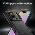 iPhone 18 Pro Max Børstet TPU-deksel - karbonfiber - svart
