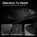 iPhone 18 Pro Max Børstet TPU-deksel - karbonfiber - svart