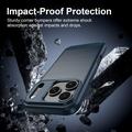 iPhone 18 Pro Max Børstet TPU-deksel - karbonfiber - blå