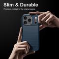 iPhone 18 Pro Max Børstet TPU-deksel - karbonfiber - blå