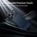 iPhone 18 Pro Max Børstet TPU-deksel - karbonfiber - blå