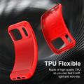 iPhone 18 Pro Max børstet TPU-deksel - karbonfiber - rød