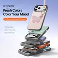 iPhone 18 Pro Max Dux Ducis Luvy-deksel med fingerring/håndstropp - Lys rosa / sommerfugl