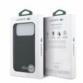 iPhone 18 Pro Max Lacoste Iconic Petit Pique Metal Logo-deksel - MagSafe-kompatibel - Svart