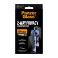 iPhone 18 Pro Max PanzerGlass Ultra-Wide Fit EasyAligner 2-Way Privatliv Beskyttelsesglass - 9H - svart kant