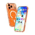 iPhone 18 Pro Max Stylish Glitter Series Hybrid-deksel - MagSafe-kompatibel - Orange