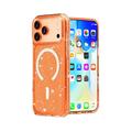 iPhone 18 Pro Max Stylish Glitter Series Hybrid-deksel - MagSafe-kompatibel - Orange