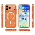 iPhone 18 Pro Max Stylish Glitter Series Hybrid-deksel - MagSafe-kompatibel - Orange