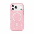 iPhone 18 Pro Max Stylish Glitter Series Hybrid-deksel - MagSafe-kompatibel - Rosa
