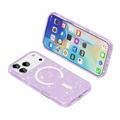 iPhone 18 Pro Max Stylish Glitter Series Hybrid-deksel - MagSafe-kompatibel - Lilla