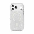 iPhone 18 Pro Max Stylish Glitter Series Hybrid-deksel - MagSafe-kompatibel - Hvit