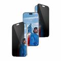 iPhone 18 Pro PanzerGlass Ultra-Wide Fit EasyAligner 2-Way Privatliv Beskyttelsesglass - 9H - svart kant