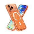iPhone 18 Pro Stylish Glitter Series Hybrid-deksel - MagSafe-kompatibel - Oransje