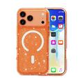 iPhone 18 Pro Stylish Glitter Series Hybrid-deksel - MagSafe-kompatibel - Oransje