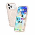 iPhone 18 Pro Stylish Glitter Series Hybrid-deksel - MagSafe-kompatibel - Gull