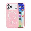 iPhone 18 Pro Stylish Glitter Series Hybrid-deksel - MagSafe-kompatibel - Rosa