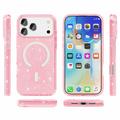 iPhone 18 Pro Stylish Glitter Series Hybrid-deksel - MagSafe-kompatibel - Rosa