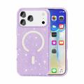 iPhone 18 Pro Stylish Glitter Series Hybrid-deksel - MagSafe-kompatibel - Lilla