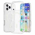 iPhone 18 Pro Stylish Glitter Series Hybrid-deksel - MagSafe-kompatibel - Hvit