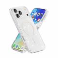 iPhone 18 Pro Stylish Glitter Series Hybrid-deksel - MagSafe-kompatibel - Hvit