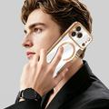 iPhone 18 Pro Stilig magnetisk flipp-deksel med RFID-kortspor - brun