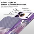 iPhone 18 Pro Stilig magnetisk flipp-deksel med RFID-kortspor - lilla