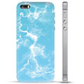 iPhone 5/5S/SE Hybrid-deksel - Blå Marmor