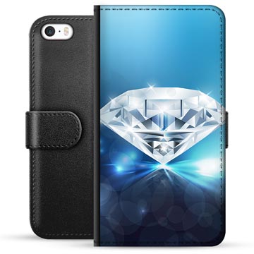 iPhone 5/5S/SE Premium Lommebok-deksel - Diamant