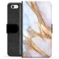 iPhone 5/5S/SE Premium Lommebok-deksel - Elegant Marmor