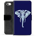 iPhone 5/5S/SE Premium Lommebok-deksel - Elefant