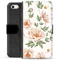 iPhone 5/5S/SE Premium Lommebok-deksel - Floral