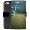 iPhone 5/5S/SE Premium Lommebok-deksel - Storm