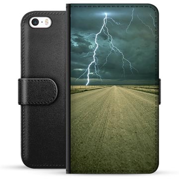 iPhone 5/5S/SE Premium Lommebok-deksel - Storm