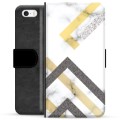 iPhone 5/5S/SE Premium Lommebok-deksel - Abstrakt Marmor