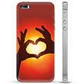 iPhone 5/5S/SE TPU-deksel - Hjertesilhuett