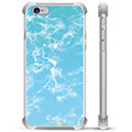 iPhone 6 / 6S Hybrid-deksel - Blå Marmor