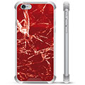 iPhone 6 / 6S Hybrid-deksel - Rød Marmor