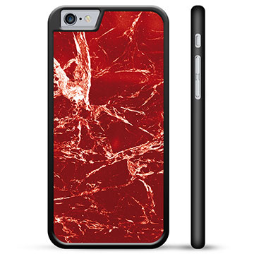 iPhone 6 / 6S Beskyttelsesdeksel - Rød Marmor