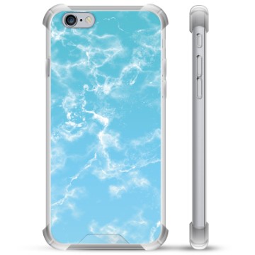 iPhone 6 Plus / 6S Plus Hybrid-deksel - Blå Marmor