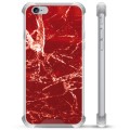 iPhone 6 Plus / 6S Plus Hybrid-deksel - Rød Marmor