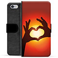 iPhone 6 / 6S Premium Lommebok-deksel - Hjertesilhuett