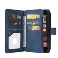iPhone 6/7/8/SE (2020)/SE (2022) flipcover med stropp, lommebok og kortholdere - blå