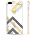 iPhone 7 Plus / iPhone 8 Plus TPU-deksel - Abstrakt Marmor