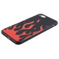 iPhone 7/8/SE (2020)/SE (2022) Silikon-deksel med flammer - Svart
